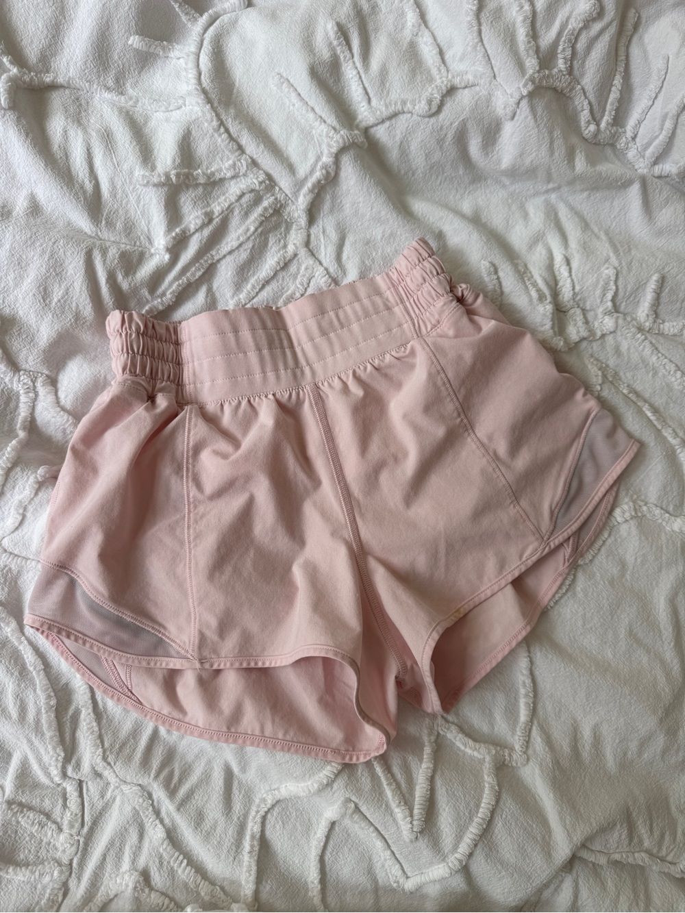 lululemon athletica Light Pink High-Waist Athletic Shorts
